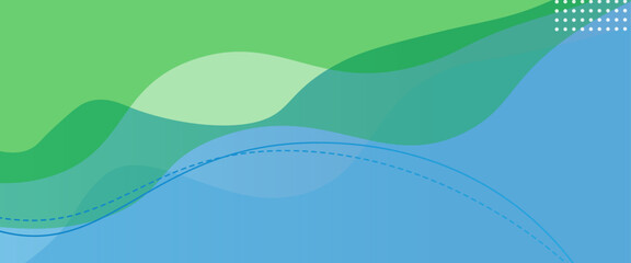 Poster - Vector creative halftone pattern in soft blue and green background.