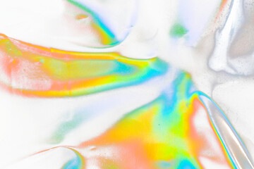 Poster - abstract rainbow holographic light leak texture