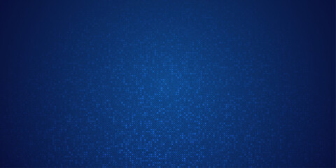 Leinwandbilder - Abstract grid pixel pattern background. Vector illustration element with square, geometric mosaic, texture on dark blue color. Graphic design for digital datum, technology futuristic background