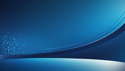Poster - Abstract background of curved blue lines or layers on blue.