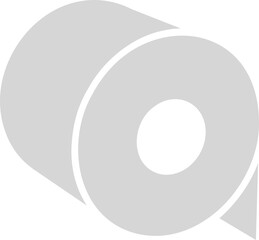 Poster - Abstract minimalist grey roll icon.  Perfect for concepts of beginnings, process,  continuity, or resource management.