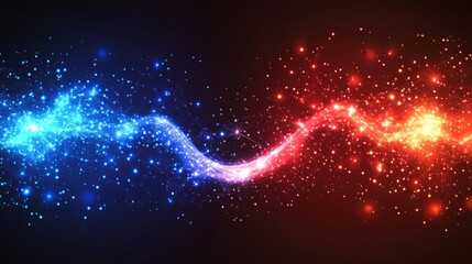 Wall Mural - the pulsing network illustration showcases a dynamic digital system, where neon-lit connections weav