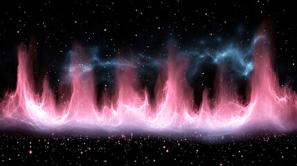 Wall Mural - nebula drift by astarte.ai is an abstract illustration of cosmic flow, characterized by its colorful