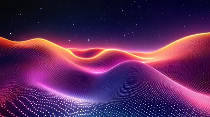 Wall Mural - when dusk arrives, swirling waves of colorful smoke move fluidly across the horizon, crafting abstra