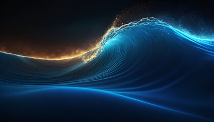 abstract blue background with waves water colour blue back.