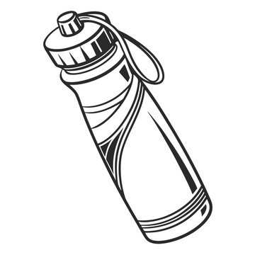 water-bottle-vector-color image on white background