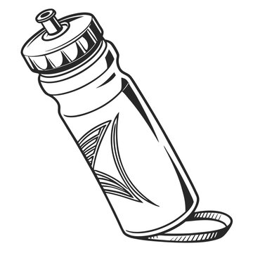 water-bottle-vector-color image on white background