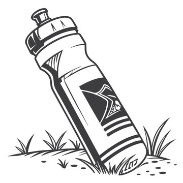 water-bottle-vector-color image on white background