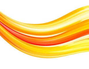 Poster - Abstract flowing wave of vibrant yellow and orange hues