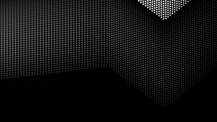 Poster - Abstract black and white halftone gradient background with dotted lines. Seamless looping monochrome dots motion design. Video animation Ultra HD 4K 3840x2160