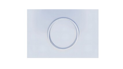 Poster - Minimalist Round Object: A sleek, silvery ring creates a modern, abstract composition against a soft, light background. Geometry in simplicity.