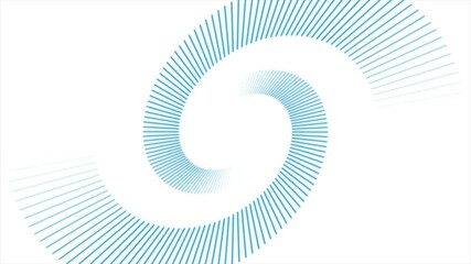 Fototapete - Blue dynamic swirling lines abstract futuristic tech background. Minimal motion design. Video animation Ultra HD 4K 3840x2160
