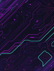 Poster - The background includes technology line, minimalistic style