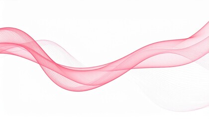Poster - Flowing pink wave abstract design studio digital art minimalist top view aesthetic trends