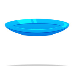 Wall Mural - empty dish plate vector isolated illustration