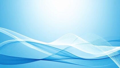 Poster - Fluid motion abstract design digital art blue waves minimalist background creative concept