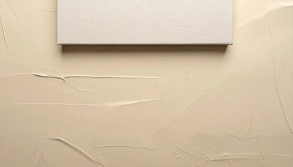 Poster - Artistic canvas preparation studio setting visual art neutral background close-up view creative process