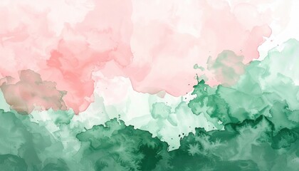 Poster - Abstract watercolor landscape artwork natural setting digital illustration soft colors artistic viewpoint tranquil concept