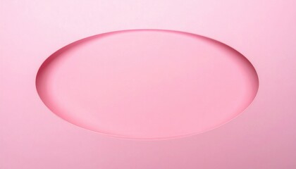 Poster - Creative pink oval design digital art minimalist aesthetic indoor studio abstract concept