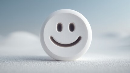 Poster - Real-time sentiment stabilizer icon concept showcasing emotion balancing and stability in interactive digital media