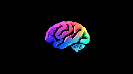 Poster - Create a brain icon with a rainbow gradient, symbolizing diversity of thought, creativity, and various cognitive processes