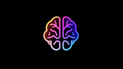 Poster - Create a brain icon with a rainbow gradient, symbolizing diversity of thought, creativity, and various cognitive processes