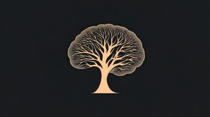 Poster - Create a brain icon where the lines resemble tree branches, symbolizing the growth of ideas and knowledge.