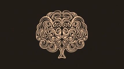 Poster - Create a brain icon with intricate swirls, representing the complexity and beauty of human cognition