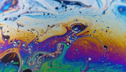 Poster - Abstract fluid art colorful swirls digital artwork creative studio close-up view visual inspiration