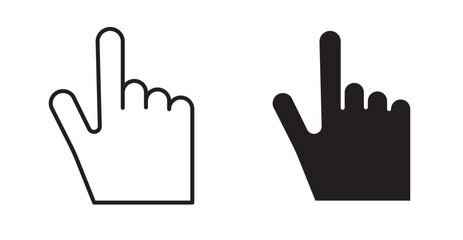 Fototapete - Finger icon set flat style. Vector illustration collection.