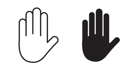 Fototapete - Hand icon set flat style. Vector illustration collection.