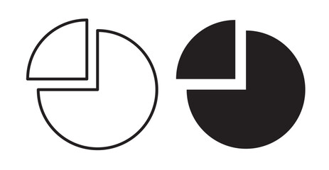 Poster - Pie chart icon set flat style. Vector illustration collection.