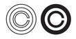 © Hunt - Copyright icon set flat style. Vector illustration collection.
