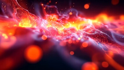 Poster - Abstract fiery cosmic energy display.