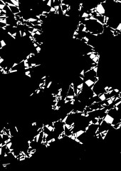 Aufkleber - Abstract Black and White Geometric Fractal Pattern | Dark Minimalist Design for Backgrounds and Textures