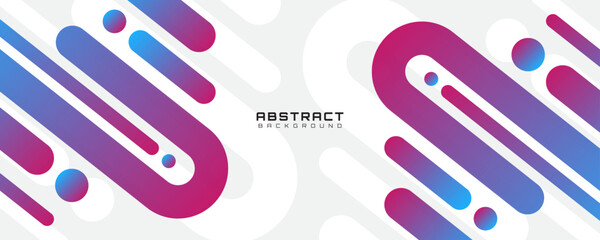 Poster - 3d colorful abstract background overlap layer on bright space with rounded lines effect decoration. 