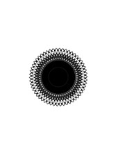 Aufkleber - Abstract Geometric Black and White Circle Mandala | Modern Minimalist Decorative Design Element for Backgrounds and Creative Projects