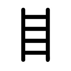 Poster - Simple ladder icon, black and white, for website design