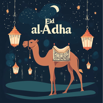 Eid al Adha Eid Mubarak Islamic Background.Eid mubarak design.