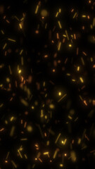 Poster - abstract glowing particles floating in darkness, creating a dynamic and ethereal light field