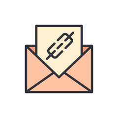 Poster - Notification About Broken Link In Email With Message Concept Design