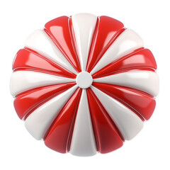 Poster - Striking Red and White Striped Disc Creates Visual Appeal and Bold Design