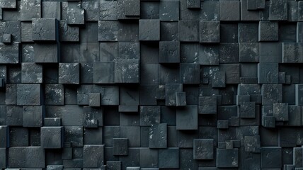 Poster - Abstract picture of black geometric texture graphic with minimal, monochrome style design. Modern art present about the seamless pattern textiles perfect for creative background and wallpaper. AIG53.