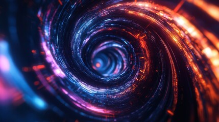 Aufkleber - abstract spiral layer, with overlapping patterns that shift and swirl in dynamic motion, creating a striking and vivid composition