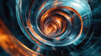 Aufkleber - abstract spiral layer, with overlapping patterns that shift and swirl in dynamic motion, creating a striking and vivid composition
