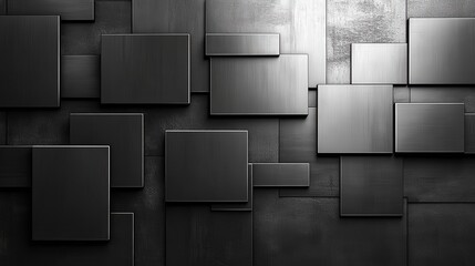 Poster - varying sizes overlapping in a sleek, high-tech arrangement.