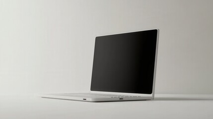 Aufkleber - thin profile, featuring a large screen and a minimalist keyboard, set on a white backdrop to enhance its elegance.