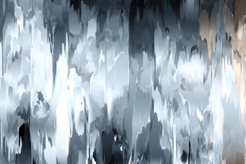 Poster - Abstract icy blue and white vertical streaks with subtle gold highlights creating a modern art background