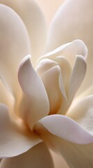 Poster - Elegant magnolia blossom unfolding in soft light macro shot nature's beauty floral elegance botanical art serene peaceful bloom close up
