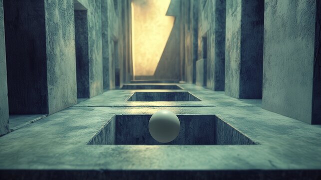 maze game where a ball rolls through timed traps and moving platforms, solving puzzles to escape